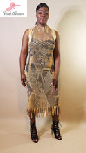 Load image into Gallery viewer, HOURS AND HOURS HONEYCOMB FAUX LEATHER DRESS

